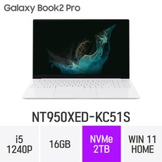 삼성 갤럭시북2 프로 NT950XED-KC51S *CPU i5-1340P 개봉후 윈도우설치되어 출고됩니다*, WIN11 HOME, 16GB, 256GB+256GB