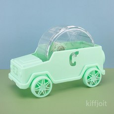 차 모양의 무소음 햄스터 운동 바퀴 햄찍 KIFFJOIT, C. 초록색, 1개