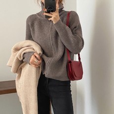 스타픈 하이넥 집업 가디건