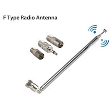 텔레스코픽 라디오 안테나 DAB FM 에어리얼 W 3 어댑터 HiFi AV 수신기 미니 소형 시스템 F-male 커넥터 액