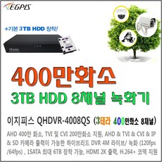 이지피스 QHDVR-4008QS-3테라 CCTV 녹화기, 1