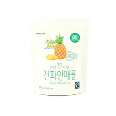 [어스맨] 무설탕 공정무역 건파인애플 60g 첨가물 없는 아이들 간식 건과일, 1개