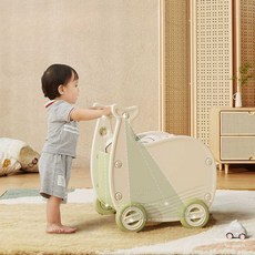 아기북카트 걸음마 보조기 수납 이동 유모차 보행기, 그린, 1개