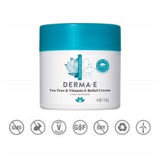 Derma E 티 트리 및 항소화 크림 트리트먼트 4 oz 2팩 Tea Tree and Antiseptic Creme Treatment 2 Pack