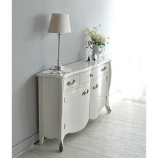 꼬떼따블 마고 폭좁은 프렌치 엔틱 쁘띠 뷔페장 거실 주방 수납장 침실 높은 TV 거실장(2컬러), 화물배송으로 배송까지 영업일기준 5-10일 소요됩니다., 핑크