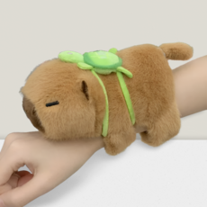 몽드네 카피바라 자동차 인형 차량 액세서리 자동차 꾸미기 손목 밴드 팔찌 가방 꾸미기, 1개, 연브라운 흔들 꼬리