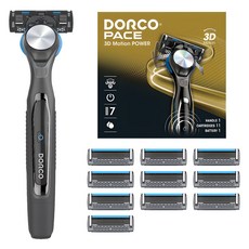 DORCO Face 3D Motion 電動刮鬍刀套裝, 1組, 刮鬍刀刀片10p