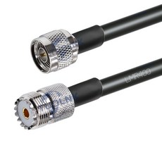 LMR400 RF 동축 케이블 50ohm N-UHF PL259 커넥터 피그테일 와이어 안테나 점퍼 케이블 마이크로파 라디오 프로젝트 5M, [02] LMR400-NJ-UHFK, [02] 3.3ft (1M), 1개
