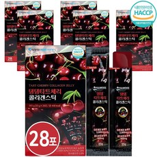 타트 체리 탱탱 타트체리 콜라겐 젤리 스틱 저분자콜라겐 불면증 도움 여성 피부 미용 부모님 선물 세트 20g 28포, 6개
