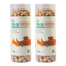 펫시밀 치킨트릿180g 동결건조 강아지 고양이 간식, 2개, 180g - 펫시밀