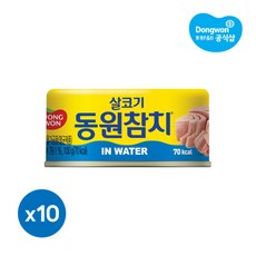 동원참치 저칼로리 인 워터 통조림 캔 100g 10캔