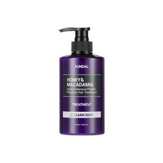 쿤달 허니 앤드 마카다미아 헤어 트리트먼트 클린솝향, 500ml, 2개
