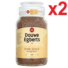 [영국발송] 400G 2병 도위 에그버츠 다우에 에그버츠 퓨어 골드 인스턴트 커피 Douwe Egberts Pure Gold Instant Coffee Granules, 2개