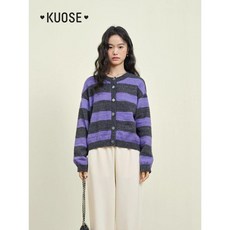 KUOSE 쿠오세가디건 ENJOY DAILY 빅 스트라이프 가디건
