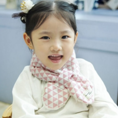 러브스티치 유아 뽀글이 양털 목도리, 쉐브론블루
