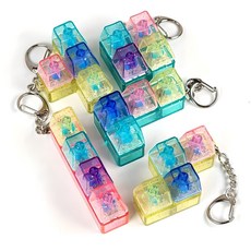 피젯 스피너 틱톡 유행 테트리스 딸깍이 키보드 키링, 테트리스 딸깍이 5개모음전, 1개 테트리스 딸깍이 5개모음전, 1개