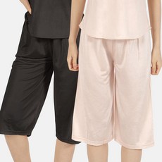 마켓콩 여성 인견 훌라 속바지 8부 롱 2P (M~2XL)-여자 여름 속옷 반바지