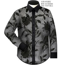 이럭셔리클럽 빅사이즈 시스루 망사 원단 셔츠 맞춤 DSM190406 캐주얼 셔츠