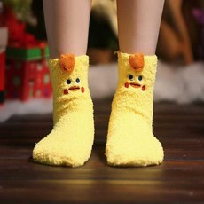 무생채 극세사 보온 수면 양말 남녀 커플 크리스마스 털양말 홈양말 코럴벨벳
