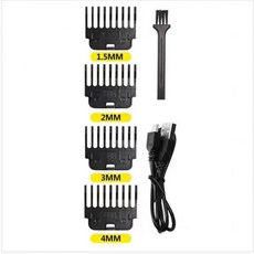 남성용 무선 헤어 마무리 수염 클리퍼 빈티지 T9 4mm 커팅 머신 전기 면도기 USB 충전식, [12] Limit comb, 1개