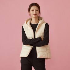 그레이스집업후드다운베스트