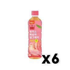 할리스 복숭아얼그레이 제로 페트음료, 6개, 500ml
