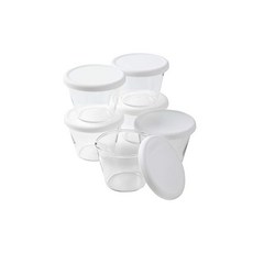 이와키 푸딩컵100ml KBT904 실리콘뚜껑포함 6개 세트 화이트, 1개
