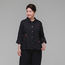 하랑한복 엄마옷 신상인견자켓 사모드리 네이비