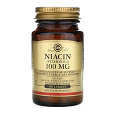 Solgar 솔가 나이아신 비타민B3 100mg 타블렛 100정 Niacin (Vitamin B3), 1개