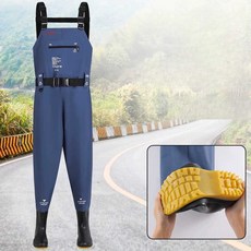 일체형 방수 작업복 낚시 갯벌 어업 전신 방수, 1개, 회색 업그레이드 42/43