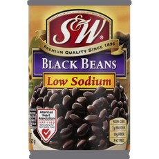에스앤더블유 프리미엄 블랙 빈즈 50% 레스 소듐, 455g, 1개