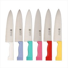일본 니켄 칼라식도 민자 칼날 길이 230mm 화이트 블루 그린 핑크 레드 옐로우 다목적 육류 야채 가공식품 어류 기타 다용도 학교 병원 급식 관공서 뷔페