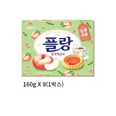 청우식품 플랑 납작복숭아 쿠키, 160g, 8개