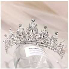 큐빅 왕관 티아라 3종택1 셀프웨딩 브라이덜샤워소품 3 티아라03 1개