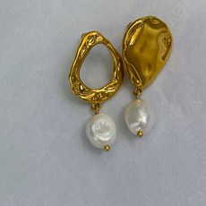 천연 바로크 언발란스 금괴 펜던트 냉담 무드