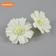 납골당꽃병 실크 레트로 복고풍 엔틱 데이지 인조 꽃 헤드 웨딩 장식 DIY 화환 스크랩북 공예 손목 밴드 링, 09 9_01 100 pieces