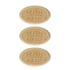 록시땅 L'Occitane Cleansing and Exfoliating Soap With Almonds 클렌징 & 각질제거 아몬드 비누 50g 3팩, 1개, 1g