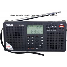Tecsun PL398MP DSP 디지털 AM / FM / LW 단파 라디오 듀얼 스피커 및 MP3 플레이어 블랙, 단일옵션, 단일옵션