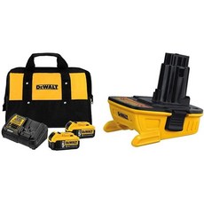 DEWALT 20V MAX 배터리 충전 키트 2개 포함 5Ah 소형 수납백 DCB2052CK, Starter kit w/ 2 batteries + A, 1개