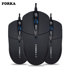 FORKA 사일런트 클릭 USB 유선 컴퓨터 인체 공학적 마우스 음소거 PC 게임 노트북 사무실 액세서리