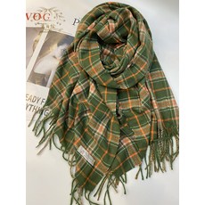 버버리라지체크캐시미어숄