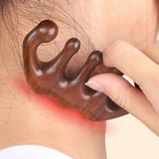 비엔샵 경락 지압 나무 두피괄사 나무두피괄사 지압봉, 1개
