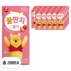 서울우유 딸기 꿀딴지, 180ml, 288개