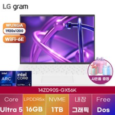  LG 그램14 14ZD90S-GX56K WIN11 신제품 대학생 인강용 업무용 사무용 포토샵 영상편집 고성능 가성비 노트북, Free DOS, 16GB, 2TB, 에센스 화이트 