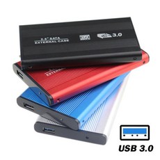 인클로저 알루미늄 2.5 인치 SATA III-USB 3.0 5Gbps 외부 HDD 용, USB 2.0 블루