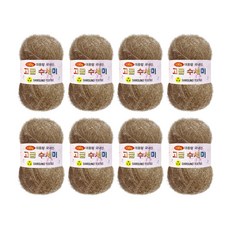 울클럽 뜨개실 대용량 고급수세미 100g 8볼 (총 800g), 172 베이지브라운, 8개