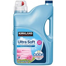 Kirkland Signature Ultra Soft 프리미엄 액체 섬유 유연제 : 냄새 제거 상쾌한 향기-187 fl. oz (220 부하), 1