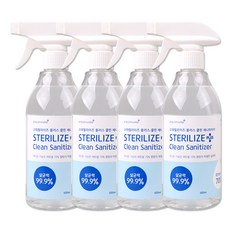 스테럴라이즈 플러스 클린 세너타이저 에탄올 스프레이 500ml 에탄올 70% 함유, 4개