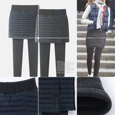 패딩 퀄팅 치마레깅스 기모레깅스