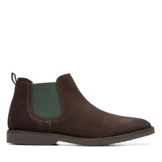Clarks 남성용 Atticus Lt 탑 첼시 부츠 블랙 가죽
